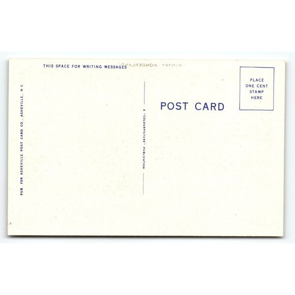 Vintage Linen Postcard Winter Wonderland Snow Scene 1930s-40s - Picture 2 of 2